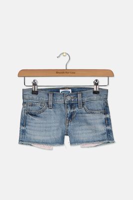 Girls Washed Denim Short Blue Girls Washed Denim Short Blue