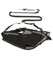 Trixie Jogging Belt with Leash - Grey 70-130CM