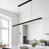 Modern LED Pendant Lighting Dimmable LED Chandelier Linear Design 6080100cm Hanging Light Fixture for Dining Room Kitchen Island Breakfast Area Living Room 110-240V Lightinthebox - thumbnail