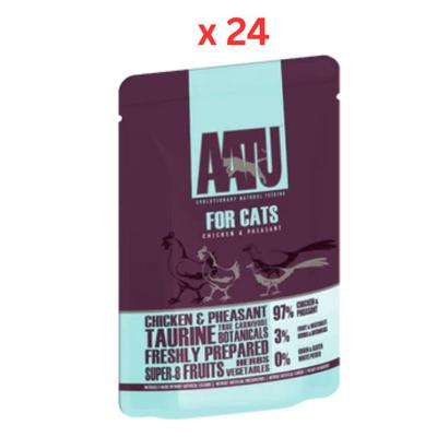 Aatu Chicken & Pheasant Wet Cat Food 85g Pack Of 24