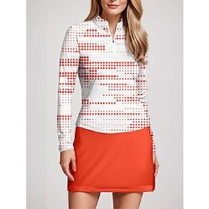 Women's Golf Polo Shirt White Long Sleeve Top Fall Winter Ladies Golf Attire Clothes Outfits Wear Apparel Lightinthebox