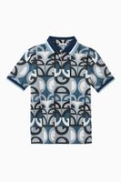 Polo Shirt in Geometric DG-print Cotton Piqué - thumbnail