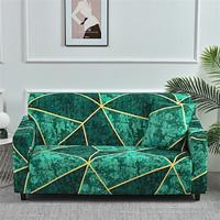 Sofa Cover with Emerald Green Linear Style Polyester Fiber Rectangular Super Elastic Pet Hair Proof Sofa Cover Washable for Living Room and Household Use Lightinthebox