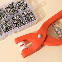 Metal Snap Buttons with Fastener Pliers Tool Kit Seamless Installation Tool Kit for Five Claw Buckles Includes Pliers Set for Invisible Press Studs and Snap Fasteners Lightinthebox