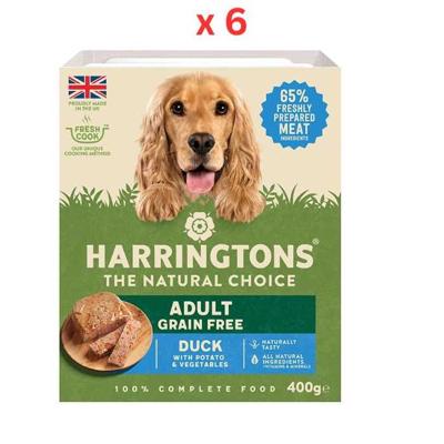 Harringtons Duck Grain Free Adult Wet Dog Food 400g Pack Of 6
