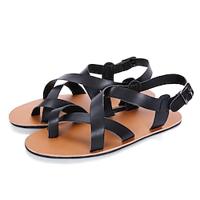 Men's Sandals Gladiator Sandals Roman Sandals Fishermen sandals Casual Vacation Beach Nappa Leather Buckle Black White Yellow Summer Lightinthebox