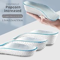 0.590.981.37inch Invisible Height Increasing Insole Orthopedic Arch Support Insole Soft Elastic Light Weight for Men Women Shoes Pads Lightinthebox - thumbnail