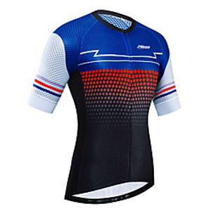 21Grams Women's Short Sleeve Cycling Jersey Summer Black / Blue Bike Jersey Top Mountain Bike MTB Road Bike Cycling UV Resistant Quick Dry Breathable Sports Clothing Apparel / Stretchy / Race Fit miniinthebox