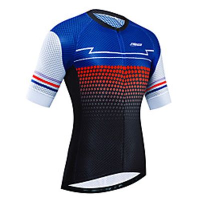 21Grams Women's Short Sleeve Cycling Jersey Summer Black / Blue Bike Jersey Top Mountain Bike MTB Road Bike Cycling UV Resistant Quick Dry Breathable Sports Clothing Apparel / Stretchy / Race Fit miniinthebox