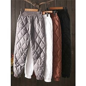 Women's Down Pants Pants Trousers Full Length Stylish Simple Home Street Grey Black M L Fall Winter Lightinthebox