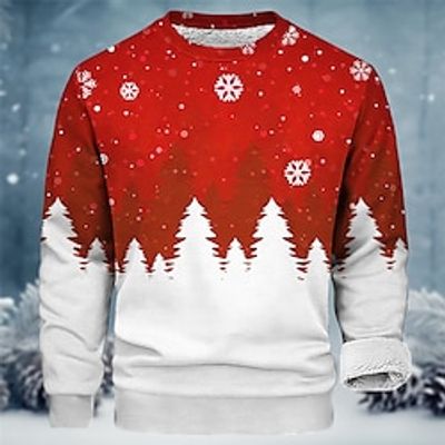 Graphic Christmas Tree Men's Daily 3D Print Sweatshirt Christmas Sports Outdoor Holiday Sweatshirts Red Blue Long Sleeve Crew Neck Print Fleece Fall Winter Designer Hoodie Sweatshirt Lightinthebox Graphic Christmas Tree Men's Daily 3D Print Sweatshirt Christmas Sports Outdoor Holiday Sweatshirts Red Blue Long Sleeve Crew Neck Print Fleece Fall Winter Designer Hoodie Sweatshirt Lightinthebox