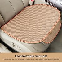 3PCs Full Set Car Seat Cover Summer Cool Ice Silk Seat Cushion With Pocket Universal Breathable Easy to Install for Passenger Car  SUV  Van Lightinthebox - thumbnail