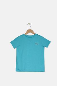 Boys Logo Heather Tee  Blue Atoll
