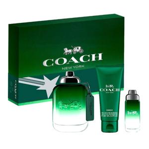 Coach New York Green M 3Pcs( Edt 100Ml+Edt 15Ml+Shower Gel 100) Set