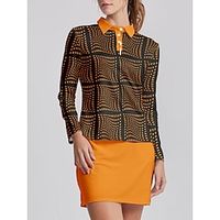 Women's Golf Polo Shirt Blue Orange Long Sleeve Sun Protection Top Ladies Golf Attire Clothes Outfits Wear Apparel miniinthebox Women's Golf Polo Shirt Blue Orange Long Sleeve Sun Protection Top Ladies Golf Attire Clothes Outfits Wear Apparel miniinthebox