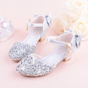 Girls' Heels Dress Shoes Flower Girl Shoes Princess Shoes School Shoes Glitter Portable Breathability Non-slipping Princess Shoes Big Kids(7years ) Little Kids(4-7ys) Gift Daily Walking Shoes Lightinthebox