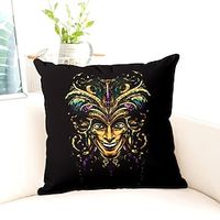 1PC Carnival Clown Double Side Pillow Cover Soft Decorative Square Cushion Case Pillowcase for Bedroom Livingroom Sofa Couch Chair Lightinthebox - thumbnail