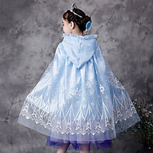 Kid's Girls' Tops Pink (satinsnowflake) Blue (satinsnowflake) Solid Color Princess Lolita 2-6 Years Lightinthebox