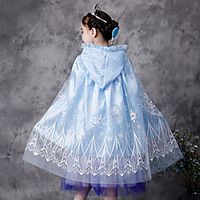 Kid's Girls' Tops Pink (satinsnowflake) Blue (satinsnowflake) Solid Color Princess Lolita 2-6 Years Lightinthebox - thumbnail