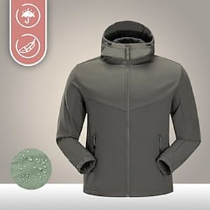 Men's Women's Softshell Jacket Hiking Jacket Hiking Windbreaker Winter Outdoor Thermal Warm Waterproof Windproof Outerwear Winter Jacket Full Length Visible Zipper Fishing Camping  Hiking  Caving Lightinthebox