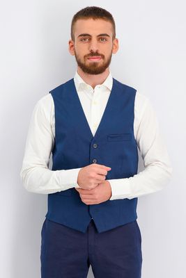 Mens Collins Slim-Fit Vest Navy Mens Collins Slim-Fit Vest Navy