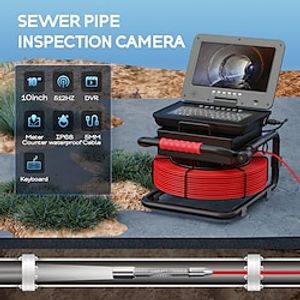 Industrial Endoscope Camera Digital Borescope with 1080P 10.1 inch Inspection Camera 30.0m(90Ft) 20.0m(60Ft) 50.0m(164Ft) 30 mp Portable Recording Image and Video Function LED Light Waterproof miniinthebox