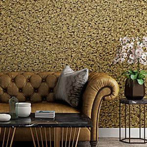 Wallpaper Wall Covering Sticker Film Peel and Stick Removable Ginkgo biloba Gold Non Woven Home Decor 531000cm Lightinthebox