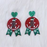 Women's Drop Earrings Geometrical Elk Earrings Jewelry Light Red  Dark Red  Dark Green For Party Christmas Halloween Gift Festival 1 Pair Lightinthebox