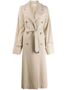 Victoria Beckham double-breasted long trench coat - NEUTRALS