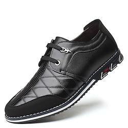 Men's Oxfords Dress Shoes Plus Size Comfort Shoes Business Casual Office Career PU Lace-up Black Red Blue Spring Fall Lightinthebox