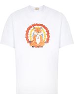 Maison Kitsuné Flower Fox print T-shirt - White