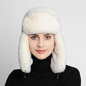 Women's Hat Winter Hats White Outdoor Home Dailywear Fleece Pure Color Windproof Comfort Warm miniinthebox