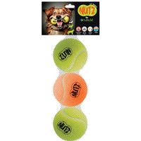 Nutrapet Nutz Tennis Balls 2 Non Squeaker & 1 Squeaker - Medium 2.5In