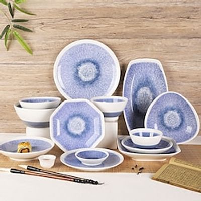 Kitchen Dinnerware, Plates, Dishes, Ceramics Dinnerware, Dishwasher-safe, Freezer-safe, and Microwave-safe for Convenient Everyday Use Lightinthebox