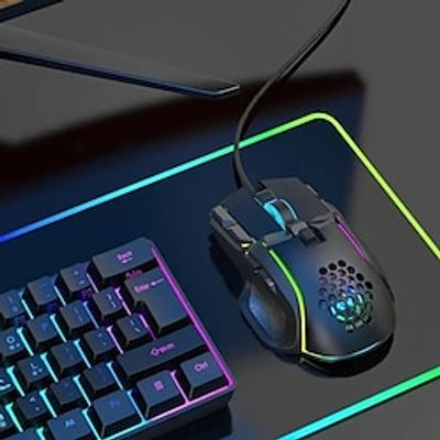 Wired Gaming Mouse Computer PC Gaming Mice USB Mouse High-Precision Adjustable 12800 DPI 10 Programmable Buttons Ergonomic Plug Play Gamer Mouse For Laptop Mac miniinthebox