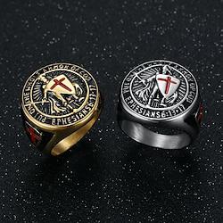 Ring Retro Vintage Medieval 316L / Titanium steel For Knight Ritter Vikings Cosplay Halloween Carnival Men's Costume Jewelry Fashion Jewelry Lightinthebox