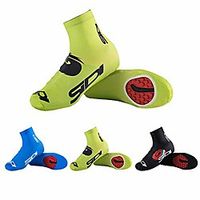 bike bicycle shoe covers overshoes, cycling shoe covers, men women mtb mountain road sputtering proof windproof warmer bicycle overshoes booties covers for outdoor activities, green, l Lightinthebox - thumbnail