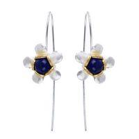 925 Silver Flower Dangle Earrings