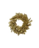 Kaemingk Decoris Tiffany Wreath Glitter Indoor Gold