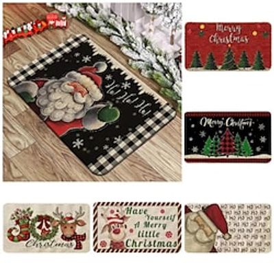 Christmas Mat Xmas Bathroom Mat Bedroom Entrance Doormat Pattern Home Floor Decoration Living Room Mat Xmas Mat Lightinthebox