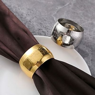 Christmas Kitchen Deco Napkin Ring Metal Gingko Leaf Napkin Ring Hotel Set Up A Table Metal Embossed Napkin Buckle Light Luxury Cloth Ring Lightinthebox