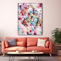 Handmade Oil Painting Canvas Wall Art Decoration Colorful Abstract for Home Decor Rolled Frameless Unstretched Painting Lightinthebox