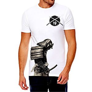 Men's Unisex Tee T shirt Shirt Hot Stamping Graphic Prints Soldier Plus Size Print Short Sleeve Casual Tops Cotton Basic Fashion Designer Big and Tall Round Neck White / Summer miniinthebox