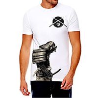 Men's Unisex Tee T shirt Shirt Hot Stamping Graphic Prints Soldier Plus Size Print Short Sleeve Casual Tops Cotton Basic Fashion Designer Big and Tall Round Neck White / Summer miniinthebox - thumbnail