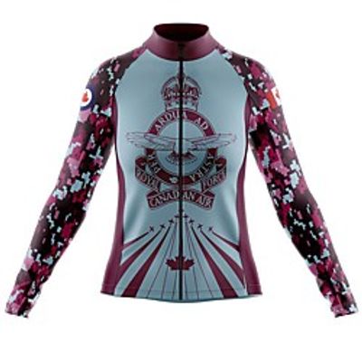 21Grams Women's Long Sleeve Cycling Jersey Spandex Polyester Blue Funny Bike Top Mountain Bike MTB Road Bike Cycling Quick Dry Moisture Wicking Breathable Sports Clothing Apparel / Stretchy miniinthebox