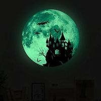 Luminous Halloween Castle Bat Wall Stickers Bedroom Kids Room  kindergarten Removable Pre-pasted PVC Home Decoration Wall Decal 1pc miniinthebox - thumbnail