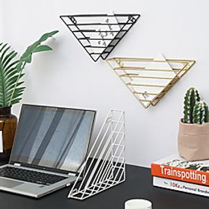 Wrought Iron Wall Hanging Bookshelf Wall Decoration Office Data Storage Bookshelf Lightinthebox