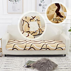 Soft Plush Stretch Couch Cushion Cover Cushion Slipcover for Chair Cushion Furniture Protector Seat Cushion Sofa Cover with Elastic Bottom Washable miniinthebox