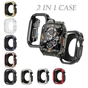 Watch Case Compatible with Apple Watch Ultra 49mm Scratch Resistant Bumper Full Cover All Around Protective PC Watch Cover miniinthebox