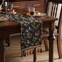 American Style Retro Long Table Runner Tea Mat Western Dining Table Runner Cloth Light Luxury  Jacquard Embroidery High-End Feeling Long Table Cloth Table人 Cover Kitchen Decoration Lightinthebox - thumbnail